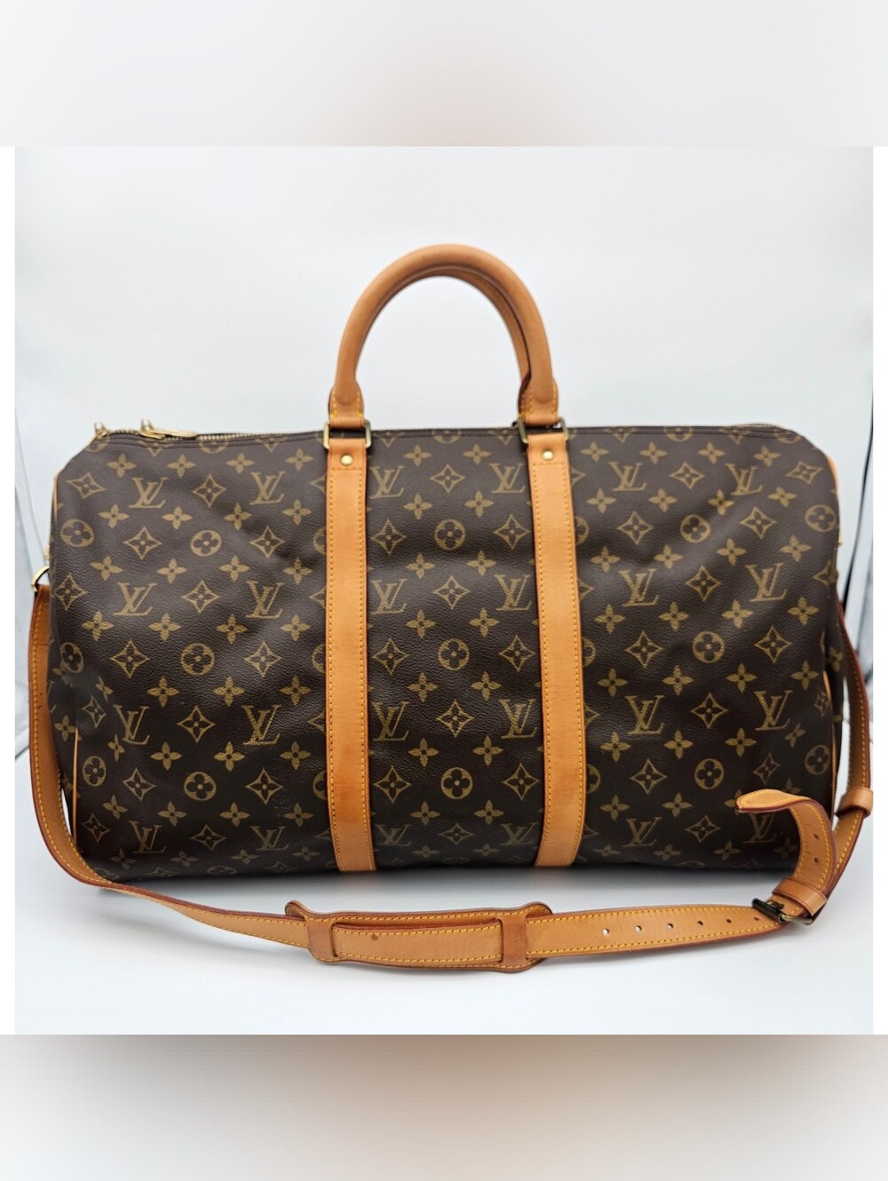 Authentic Louis Vuitton Keepall 50 Bandouliere #4356M